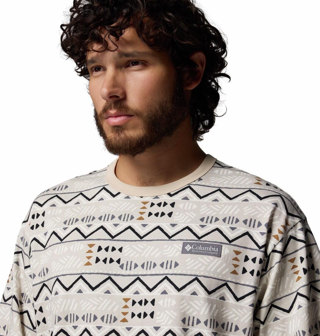 Tee Shirt Homme en Coton Columbia "CSC Heavyweight Printed Tee" Beige 4/5