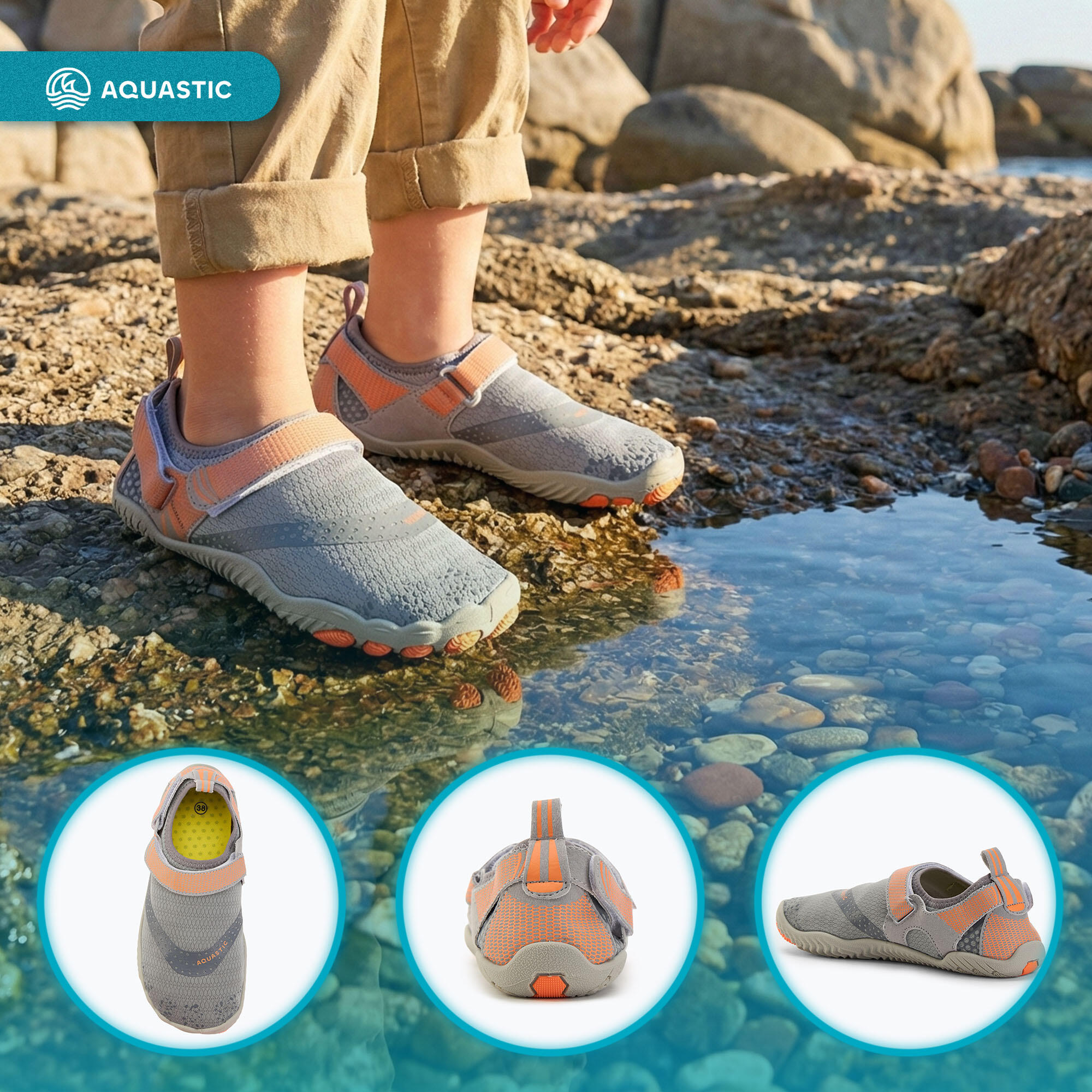 AQUASTIC Aqua kinderwaterschoenen 3/7