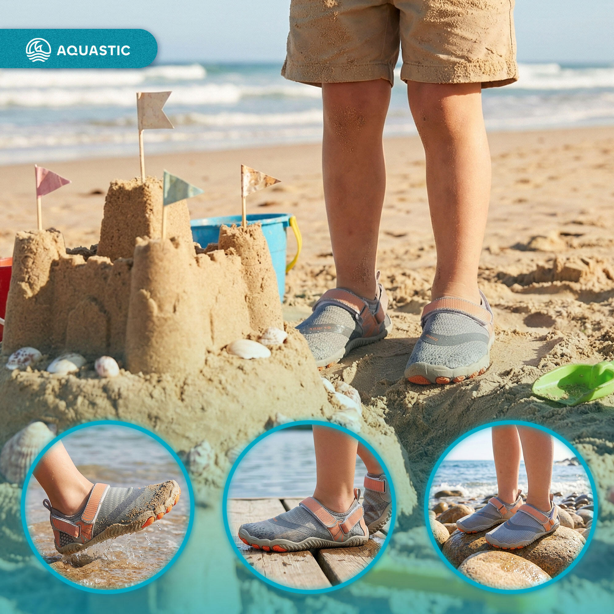AQUASTIC Aqua kinderwaterschoenen 4/7