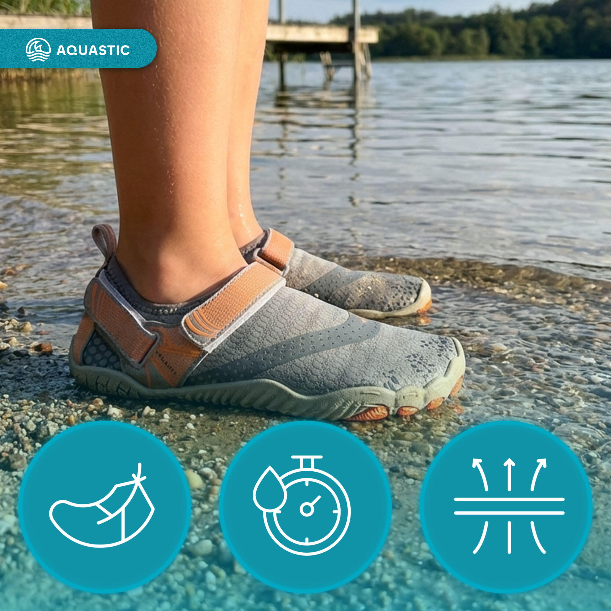 AQUASTIC Aqua kinderwaterschoenen 6/7
