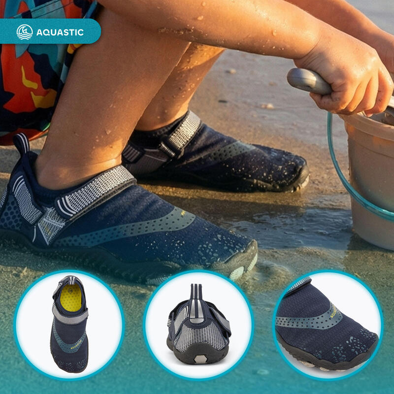Aquashoes scufundări copii AQUASTIC Aqua bleumarin