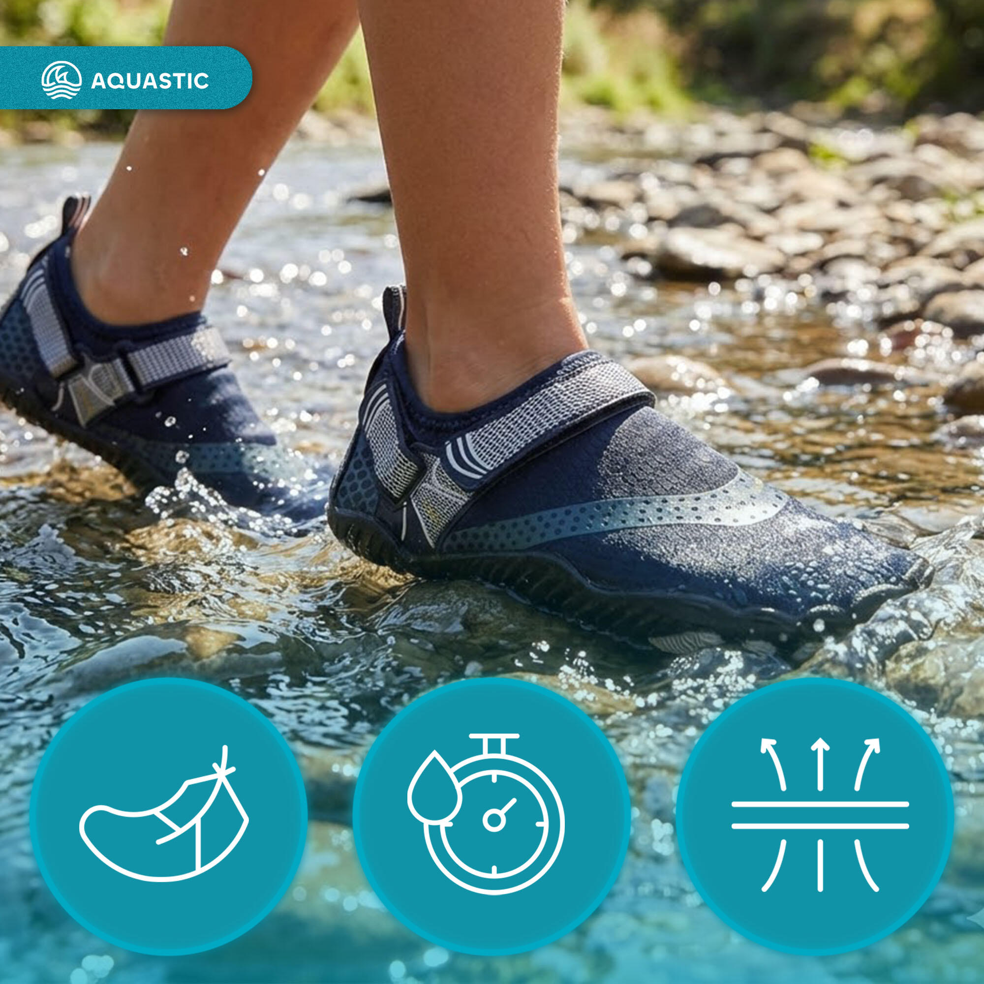 Chaussures d'eau pour enfants AQUASTIC Aqua 6/7