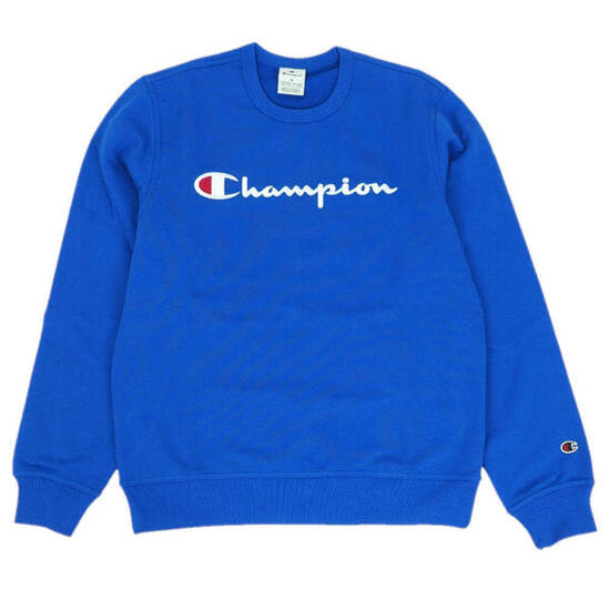 Sweat-shirt Champion homme bleu marine mélange coton