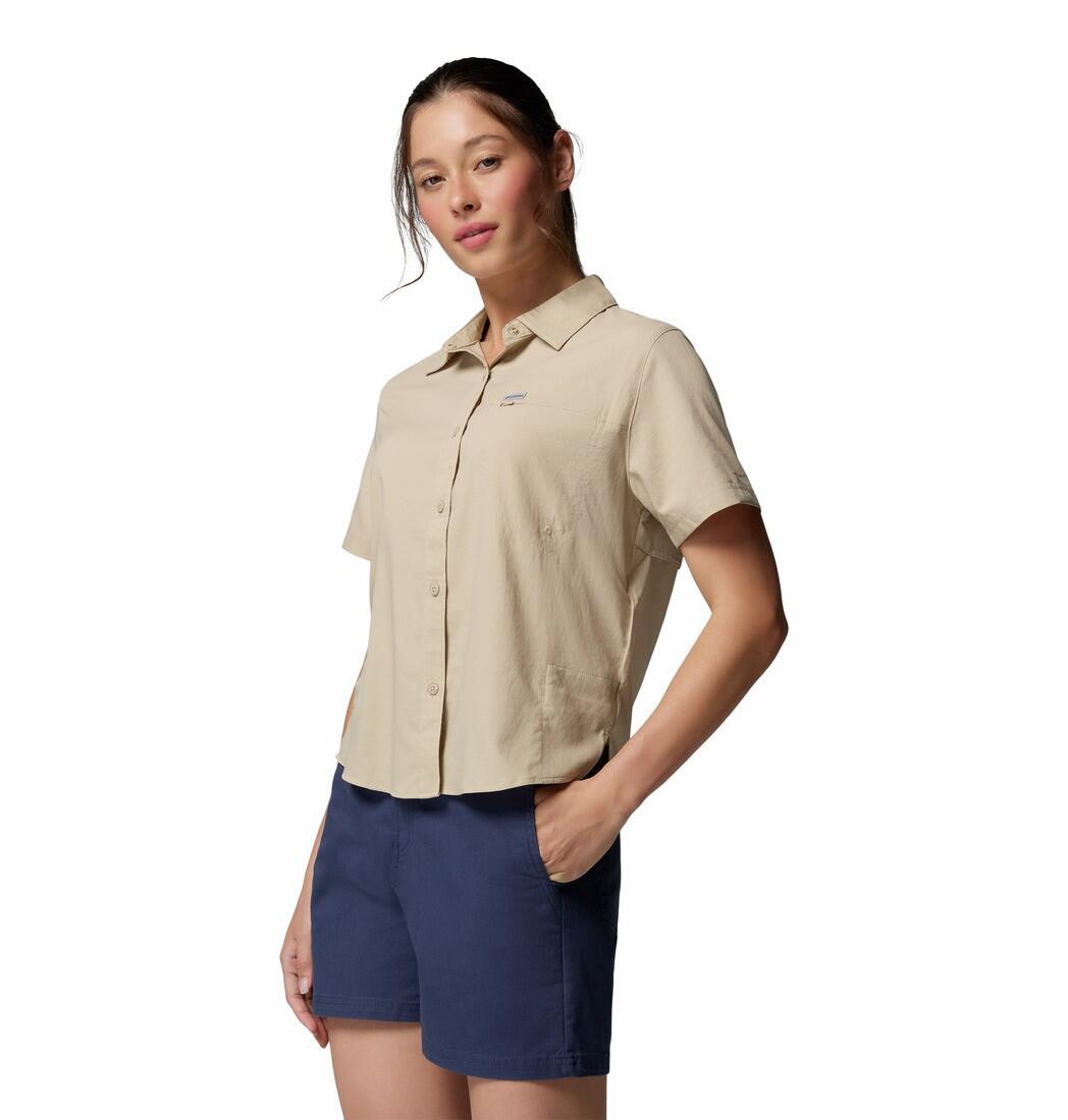 Chemise de Randonnée Femme Columbia "Silver Ridge Utility II SS Shirt" Beige 3/7