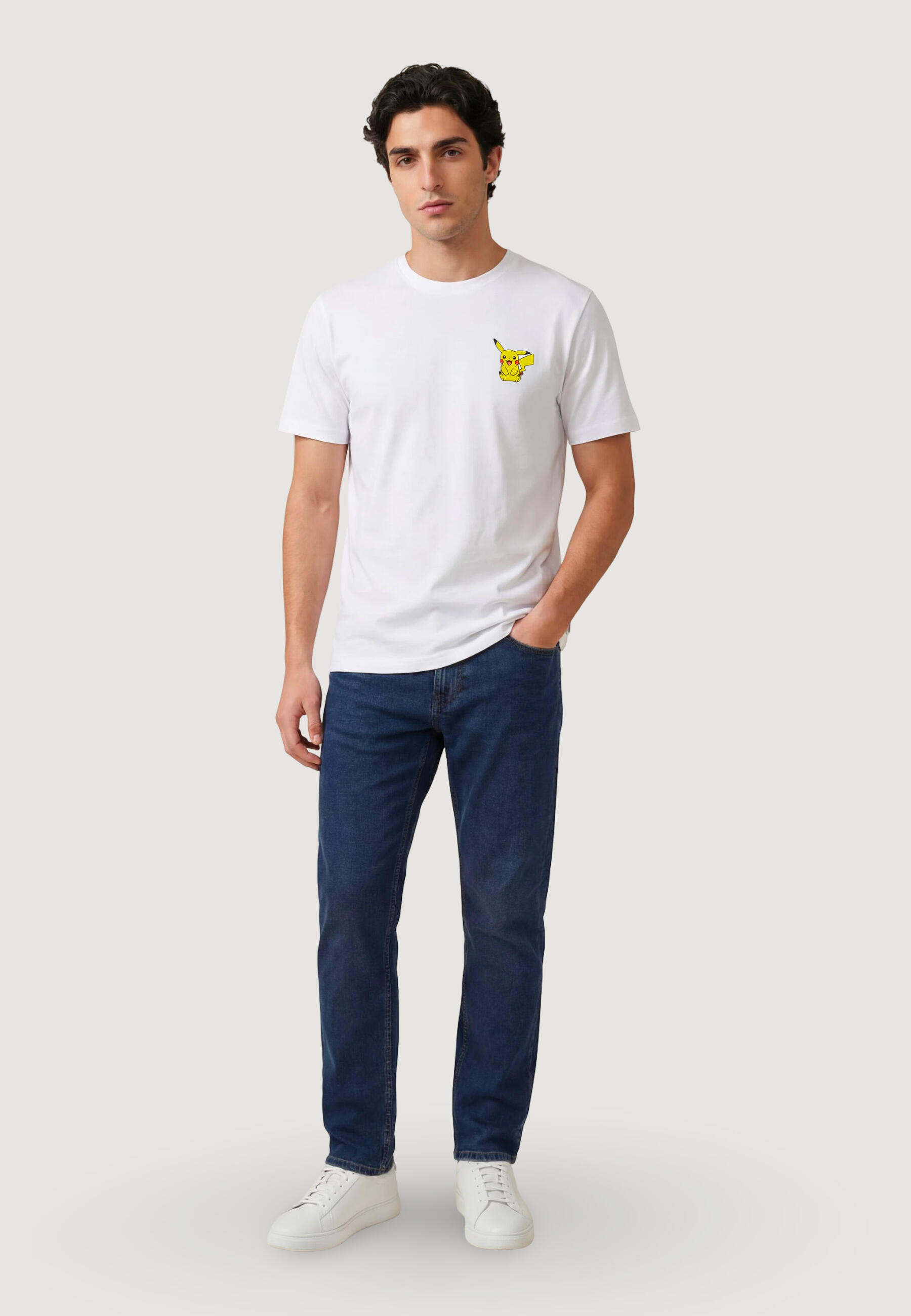 T-shirt maniche corte Uomo Onspokemon Life Rlx Ss Emb Lic Tee Bianco 3/5