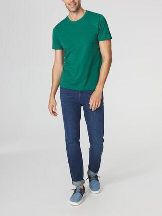 T-shirt homme PIERETEE manches courtes blanc, col rond, 60% coton 40% polyester