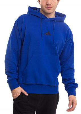 Adidas hoodie katoen polyester heren marineblauw