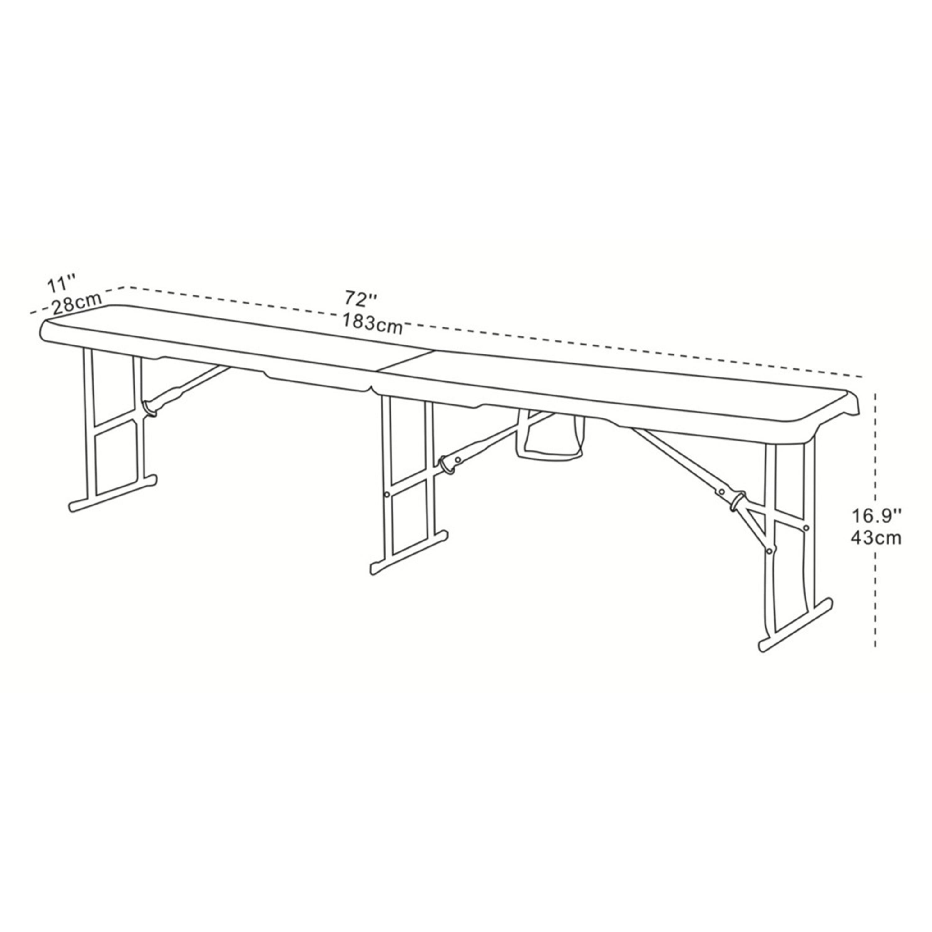 Banc de brasserie pliable AXI Elba, Blanc 4/7