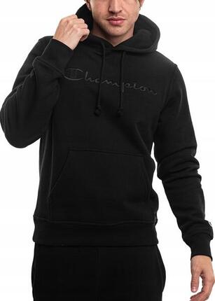 CHAMPION Herren Kapuzenpullover Baumwolle-Polyester schwarz - Regular Fit