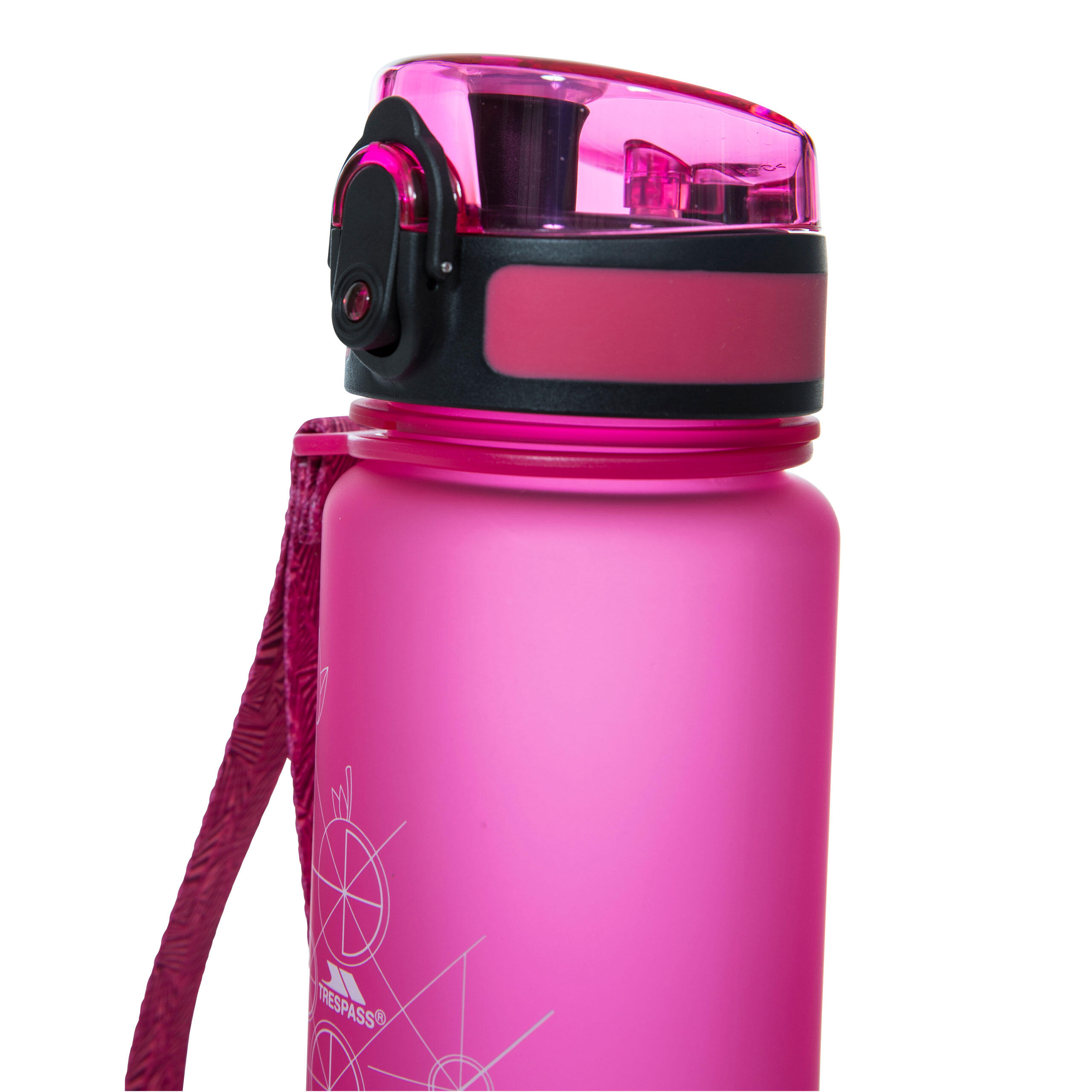 Trespass Flintlock - Borraccia Sportiva 500 ml, Rosa 5/5