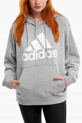 Adidas hoodie dames katoen grijs