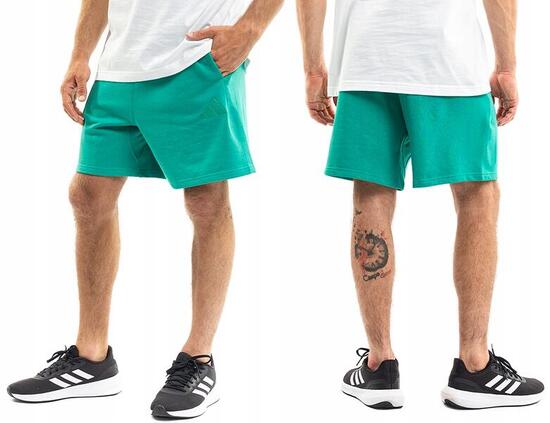 Short homme adidas en coton d'entraînement vert