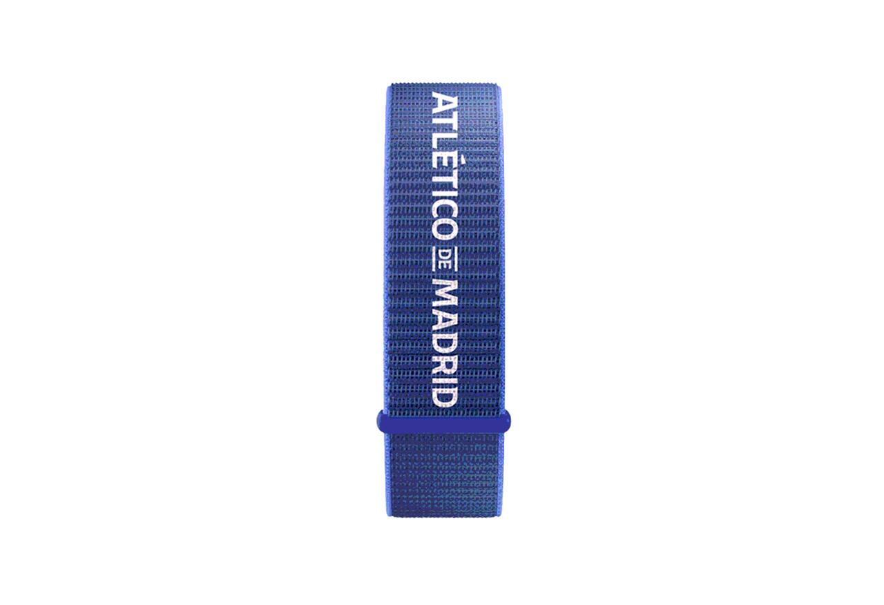 Montre SaveWatch Plus Atlético de Madrid, boîtier blanc, bracelet en tissu bleu 2/4