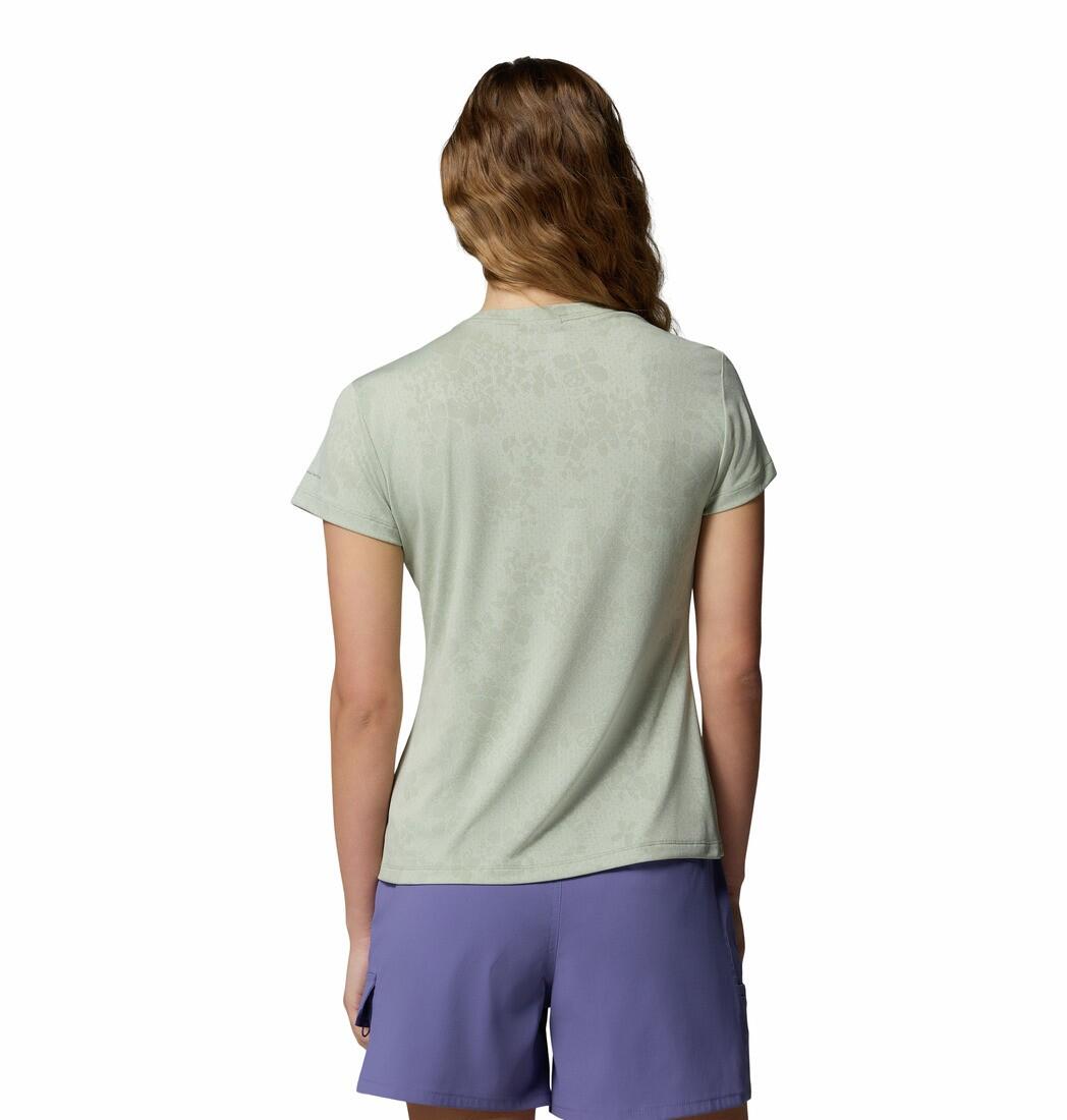 Tee Shirt de Randonnée Femme Columbia "Bluebird Canyon II SS Crew" Vert 2/5