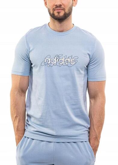 ADIDAS t-shirt homme coton manches courtes bleu marine