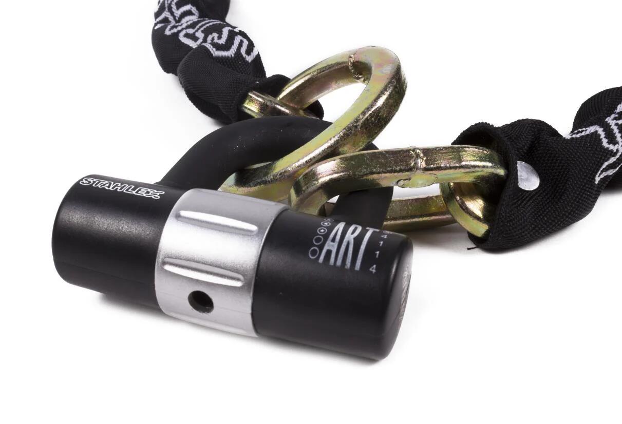 Chaîne antivol pour vélo avec cadenas 10mmx120cm 2/4