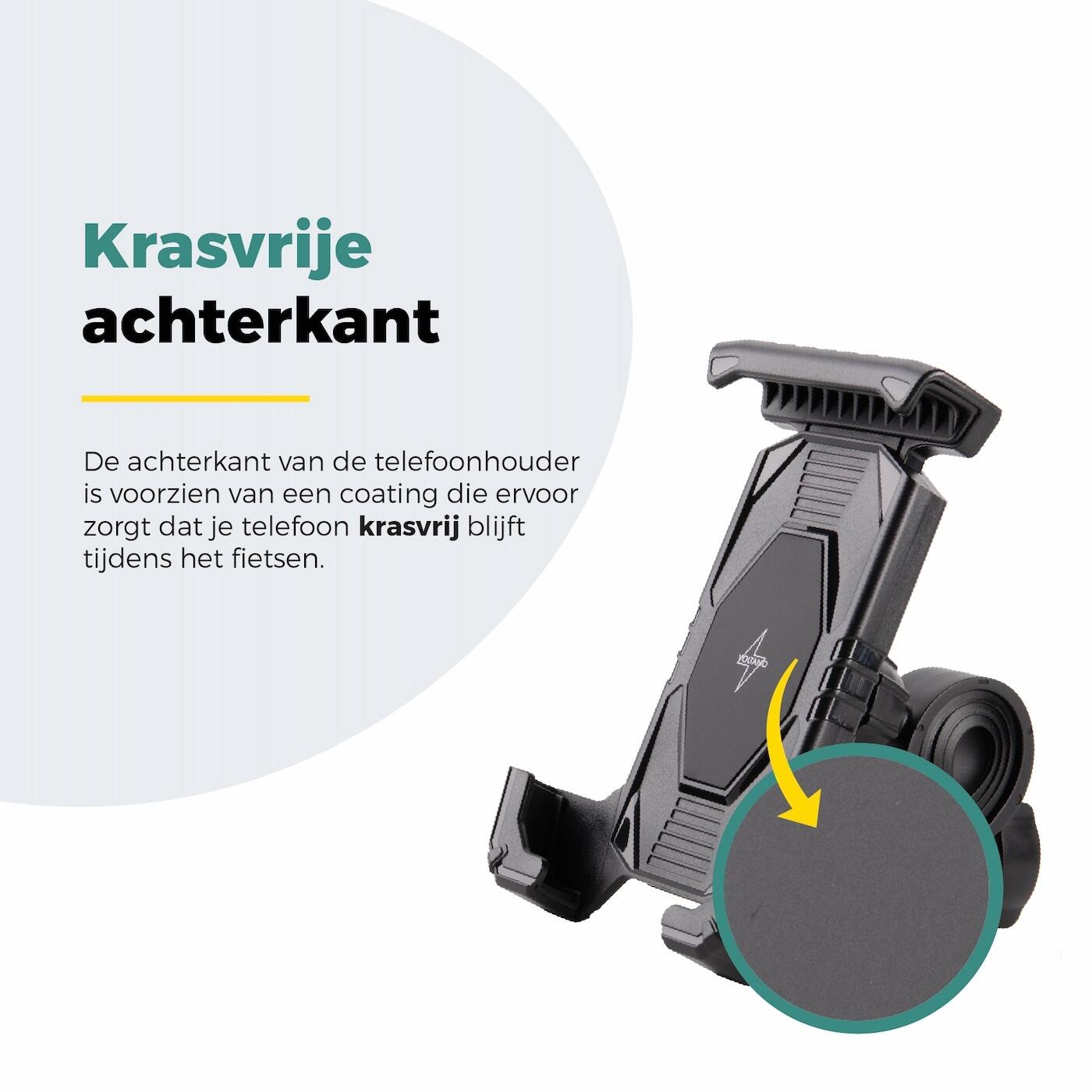 Voltano Slim Telefoonhouder Fiets - Zwart - Universeel 2/7
