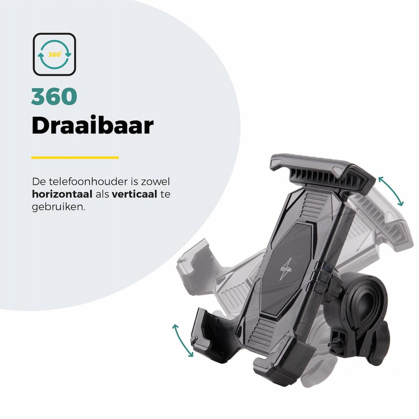 Voltano Slim Telefoonhouder Fiets - Zwart - Universeel 4/7