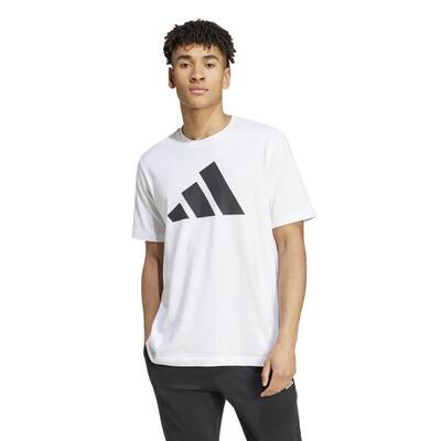 Adidas heren t-shirt graphic katoen wit, ronde hals, korte mouw