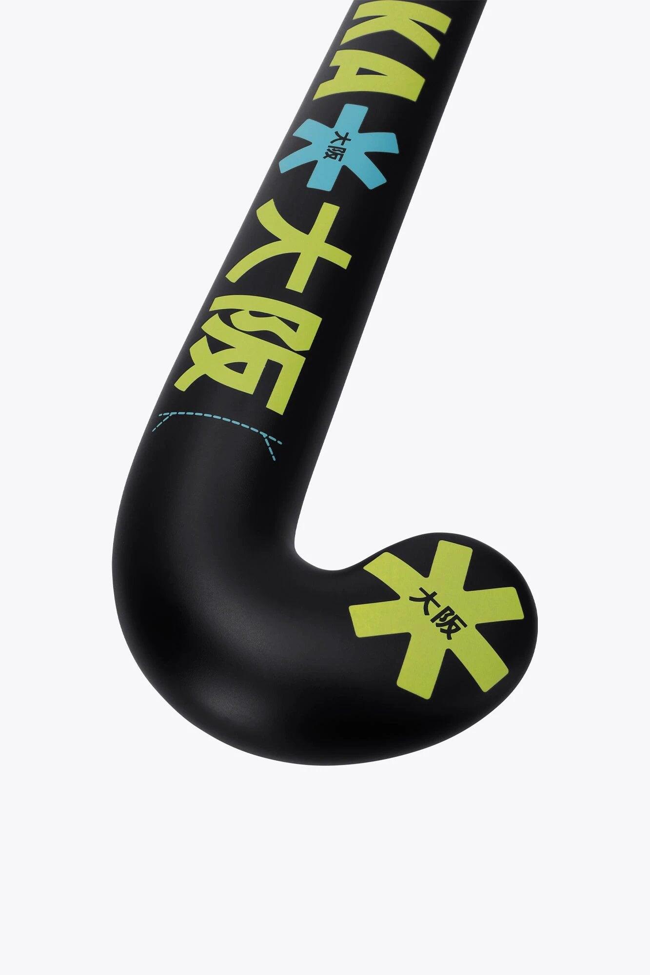 Mazza da hockey su prato Osaka Mid Bow 10 | Blu-Ombra Lime 3/6
