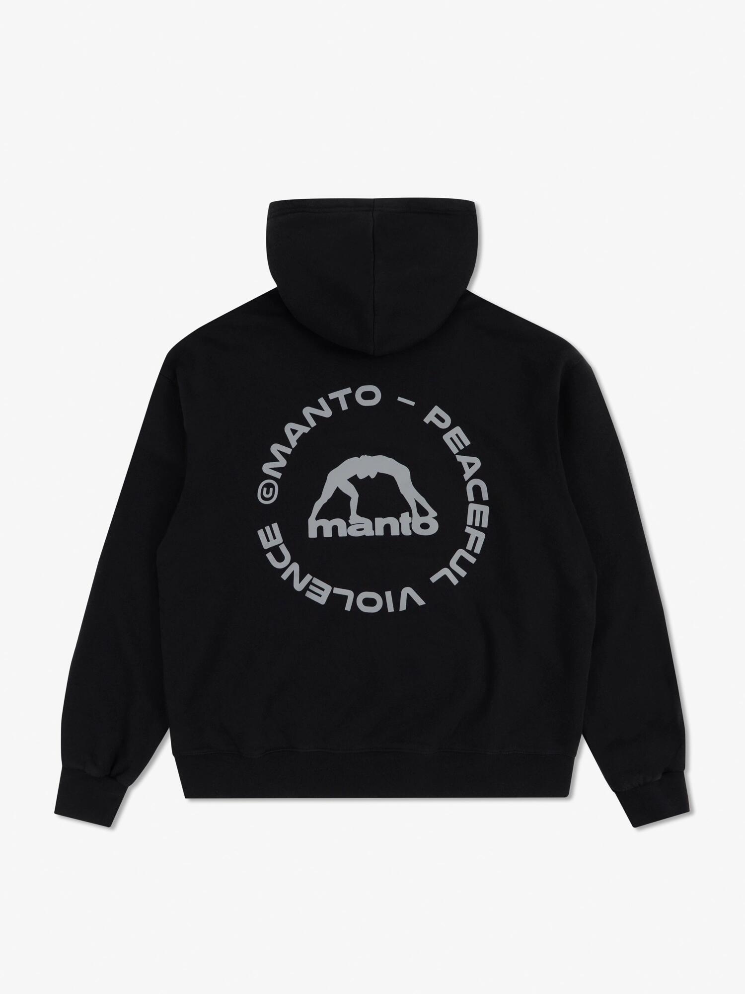 MANTO bluza z kapturem LABEL 25 OVERSIZE czarna 4/7