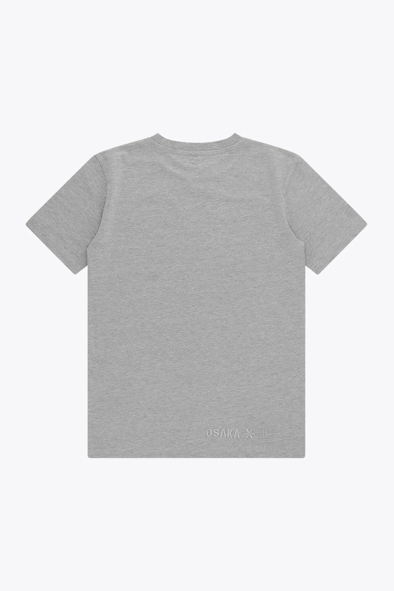 Maglietta unisex Osaka Basic | Grigio mélange 3/4