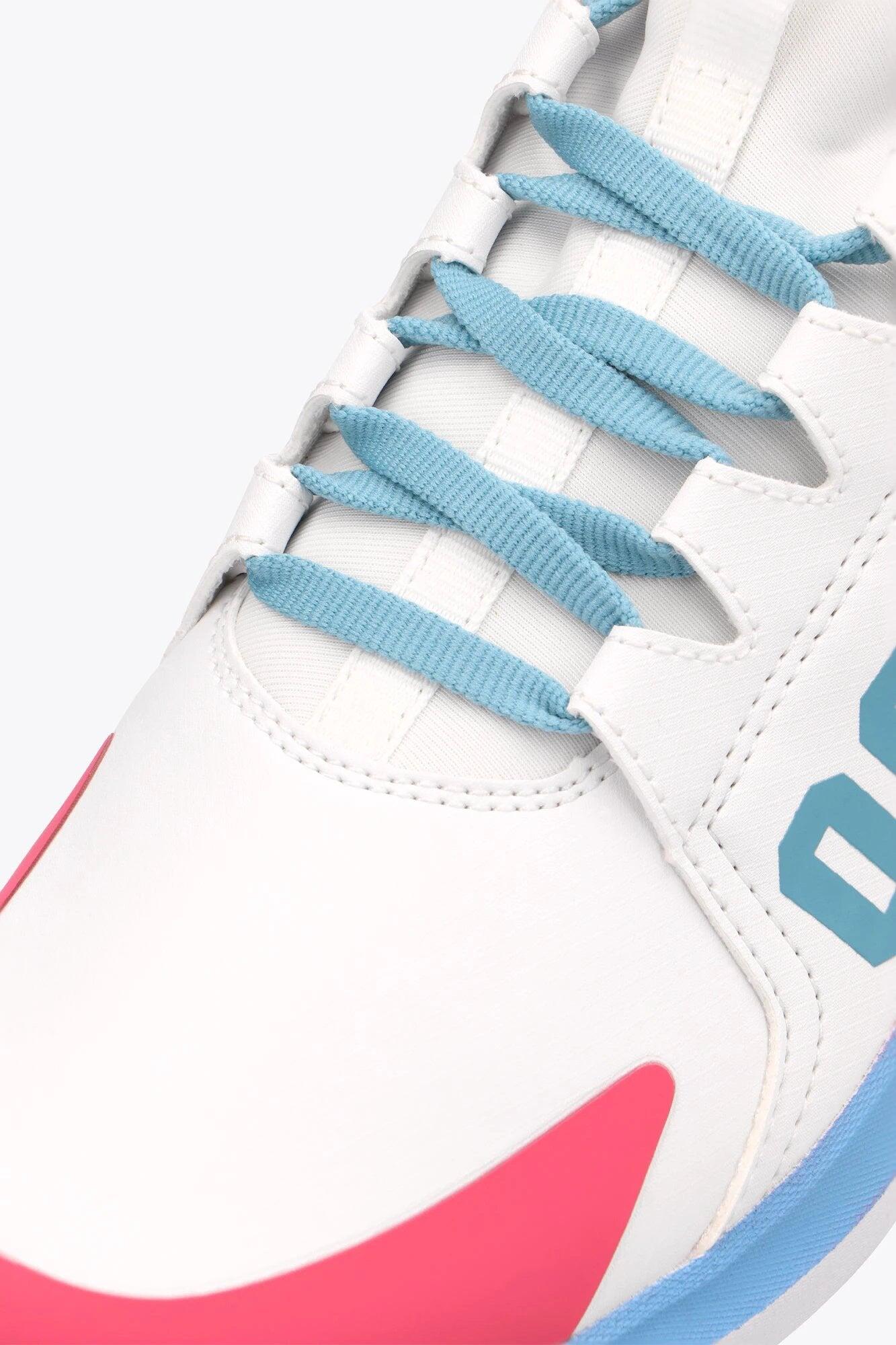 Scarpe da hockey su prato per bambini Osaka Furo Play | Bianco-Blu retrò-Lampone 5/6