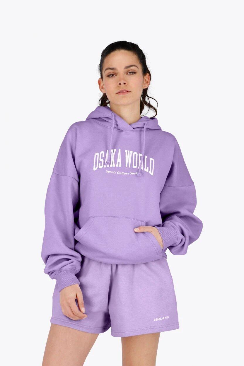 Sweat à capuche femme Osaka | Violet clair 3/6