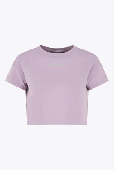 Osaka Damen Lockeres Cropped-T-Shirt | Lila