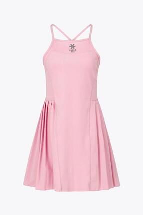 Osaka Damen Plissee-Tech-Kleid | Fondant-Rosa