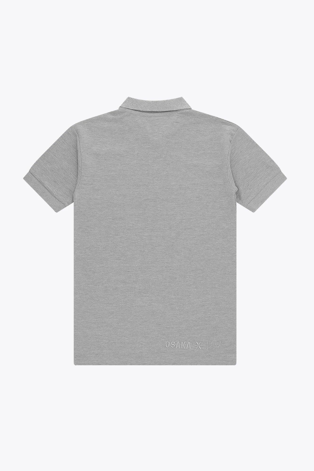 Osaka Polo unisexe basique | Gris chiné 3/4