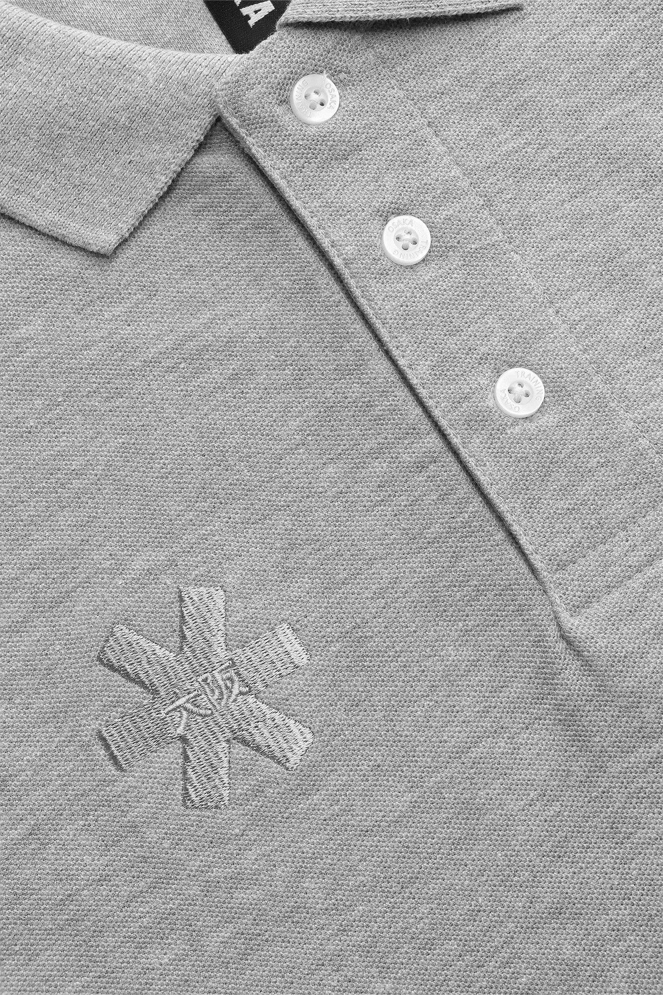 Osaka Polo unisexe basique | Gris chiné 4/4