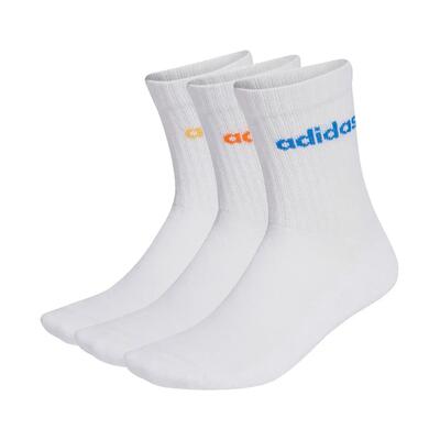 Unisex adidas linear crew cushioned socks 3 pairs