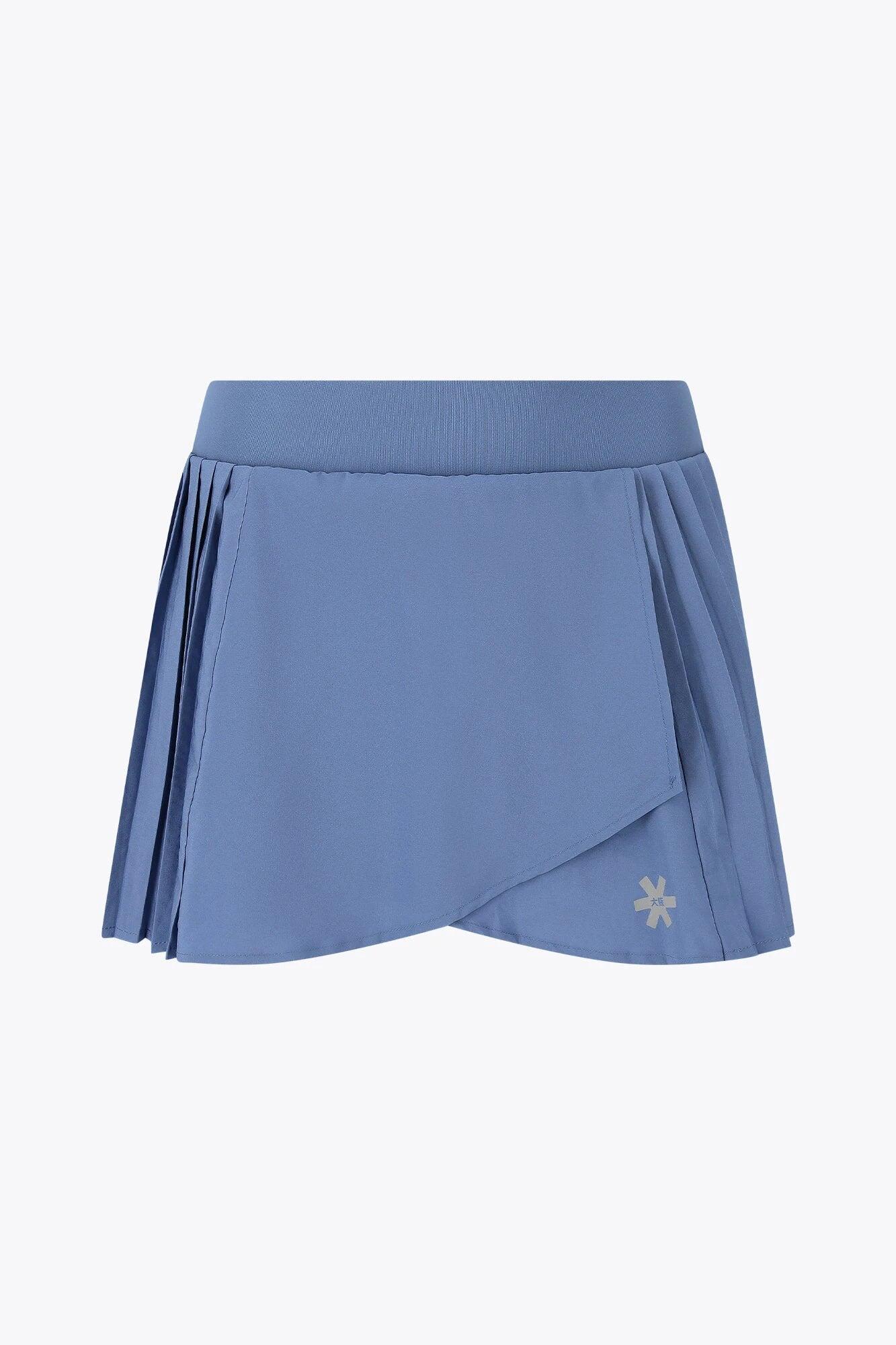 Jupe-short plissée fluide Osaka pour femme | Bleu Silver Lake 1/6