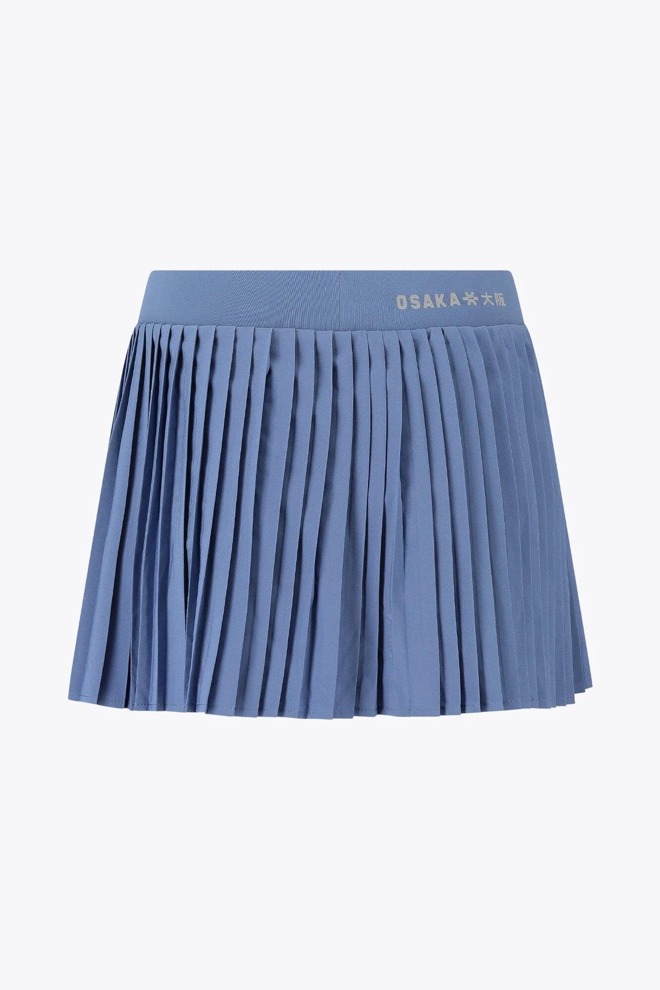 Jupe-short plissée fluide Osaka pour femme | Bleu Silver Lake 3/6