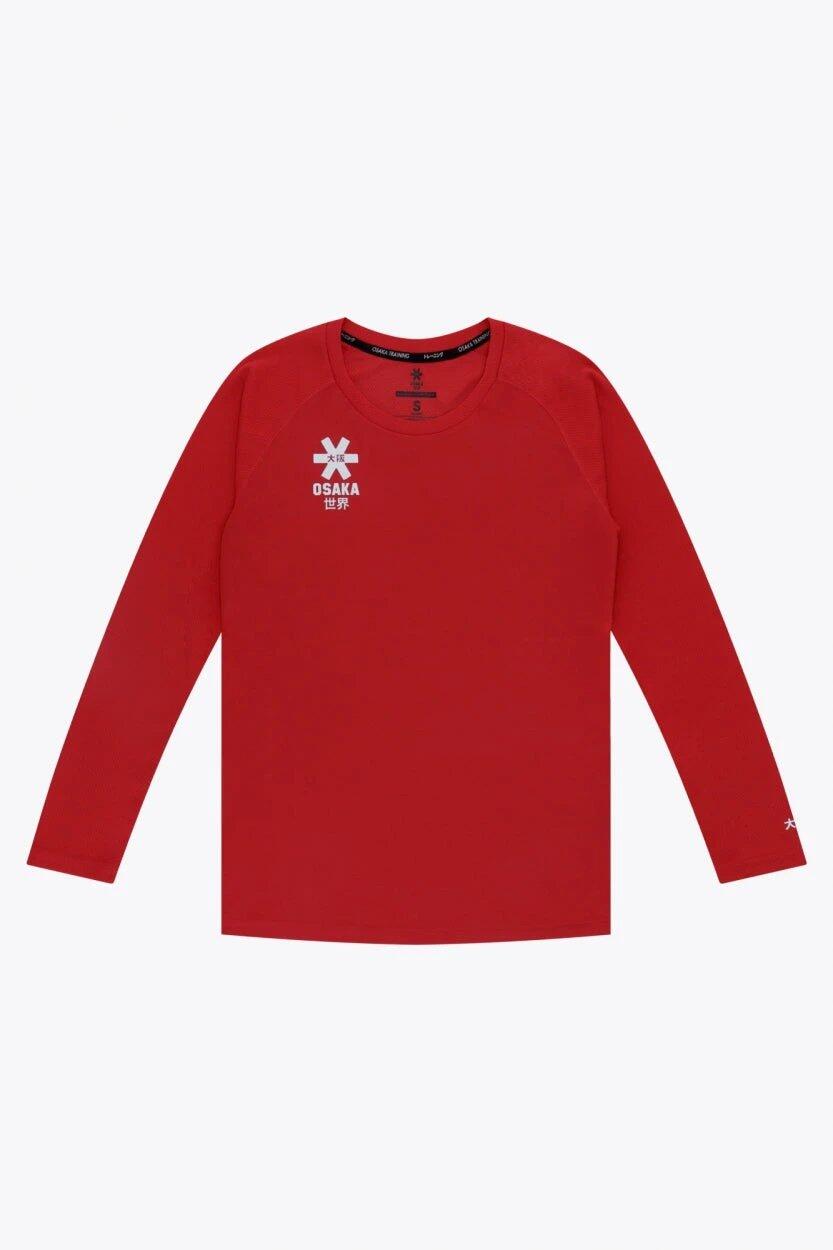 T-shirt d'entraînement à manches longues pour femmes Osaka | Rouge 1/6
