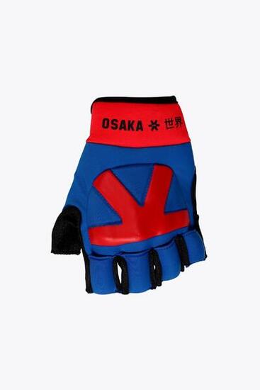 Osaka feldhockey handschuhe Armadillo | Prinzessinnenblau-Cayenne-Rot