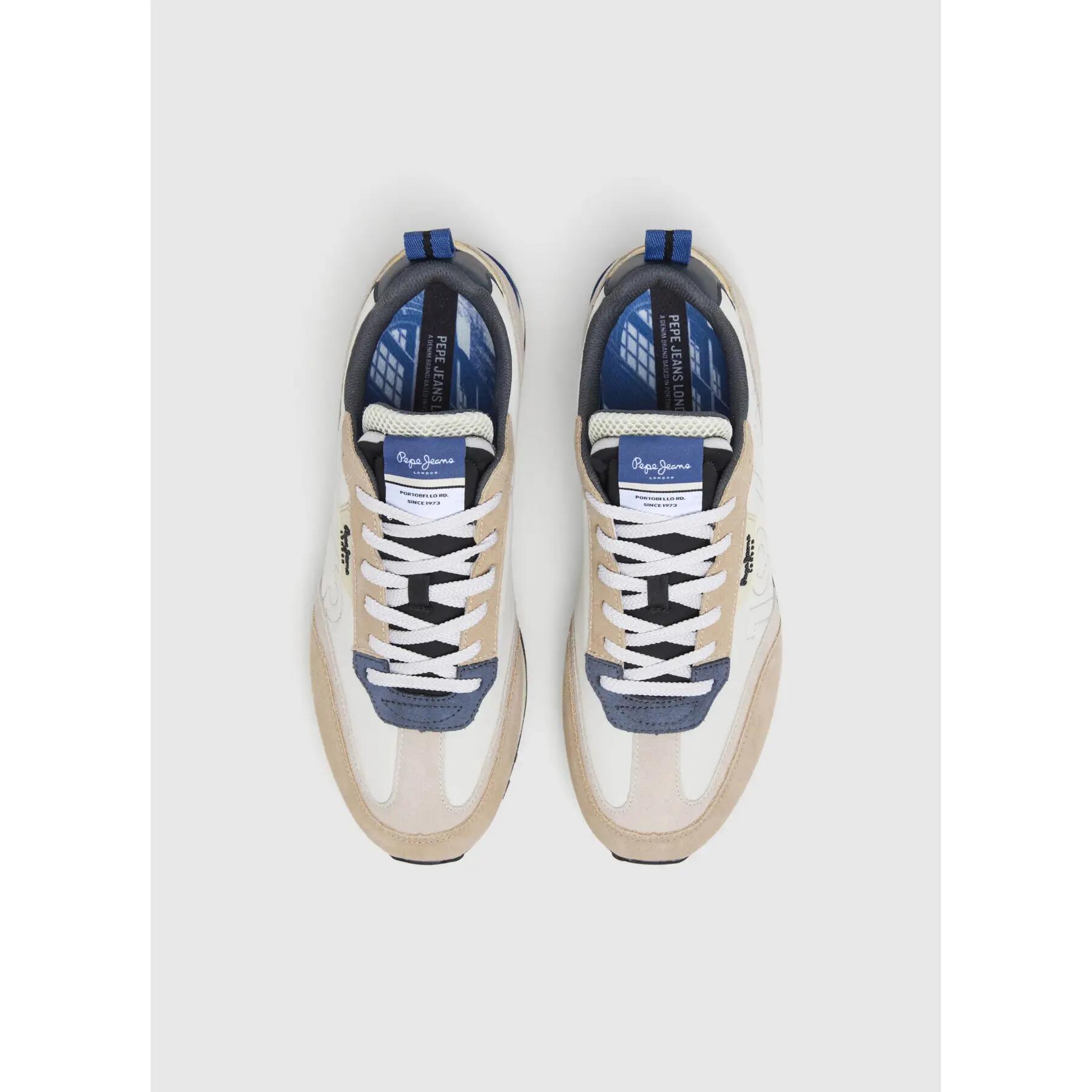 Pepe Jeans Sneaker Foster Connect in Pelle Beige