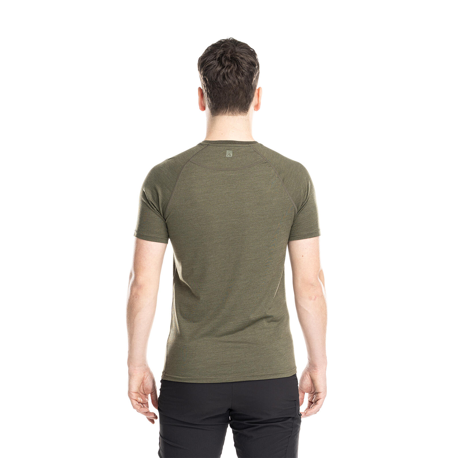 Nilo Merino Baselayer Shirt Herren kurzarm Wandern - dunegreen 5/7