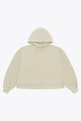 Sweat à capuche court Osaka pour femme | Gris chaud