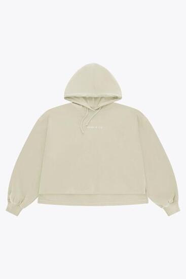 Osaka Damen Kurzer Hoodie | Warmes Grau