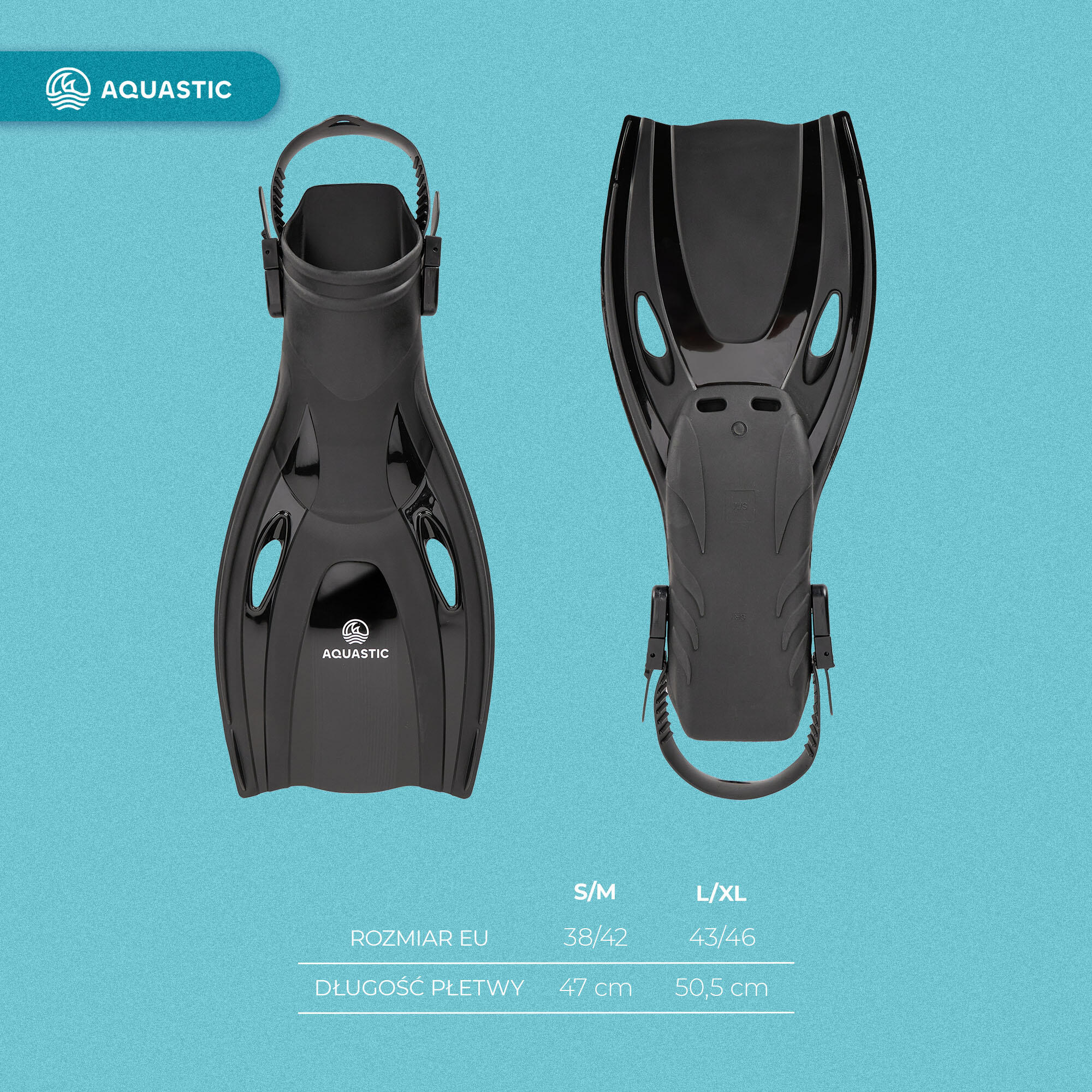 Pinne per snorkeling AQUASTIC Cove 2/7