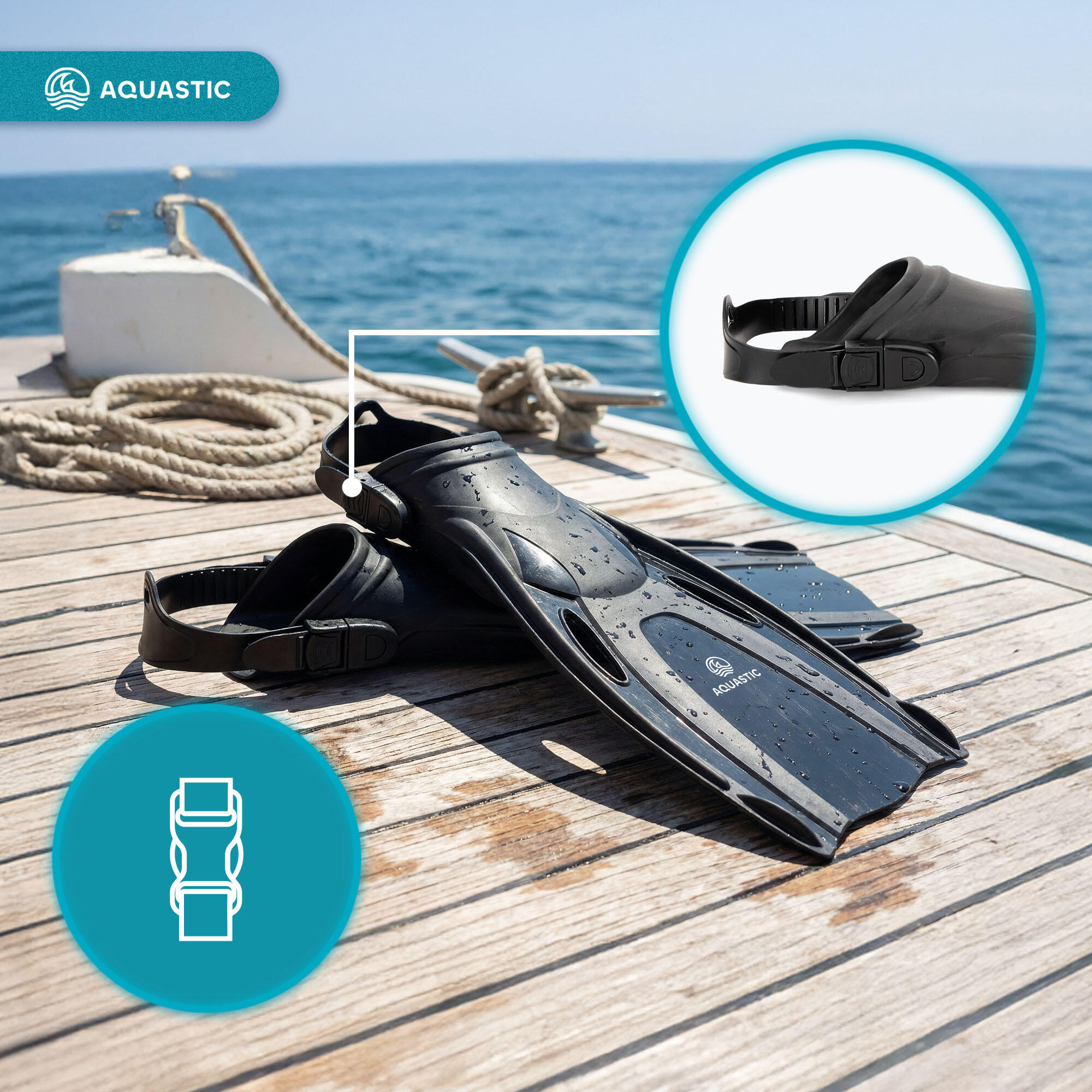 Pinne per snorkeling AQUASTIC Cove 5/7