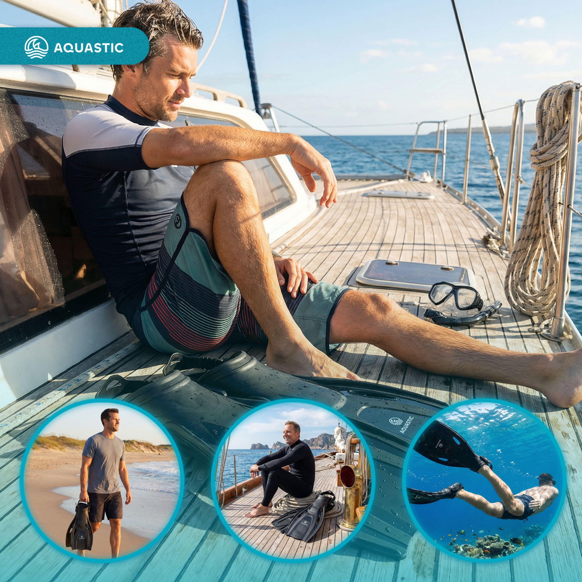 Pinne per snorkeling AQUASTIC Cove 4/7
