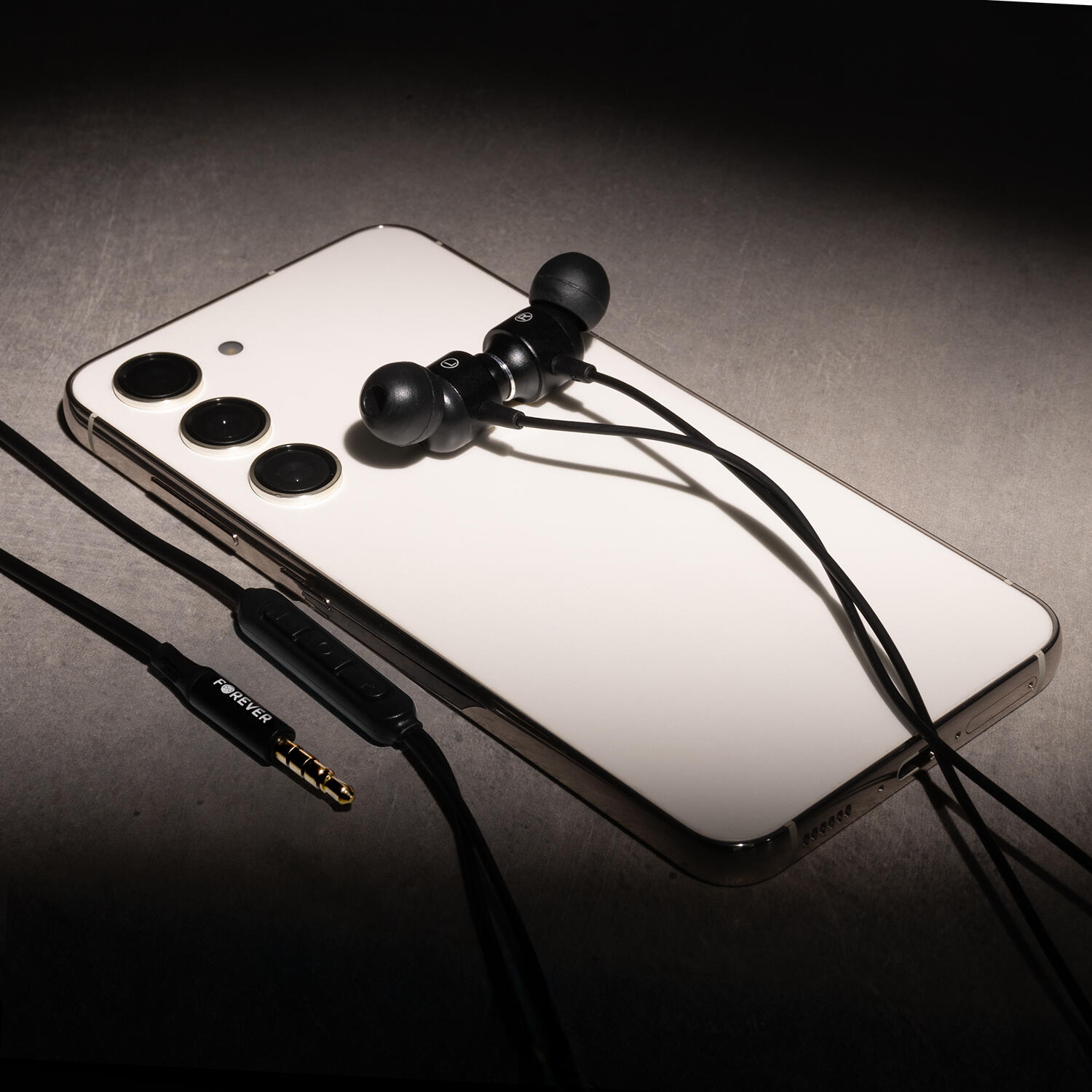 Écouteurs filaires Forever EP-01 intra-auriculaires jack 3,5 mm noirs 3/6