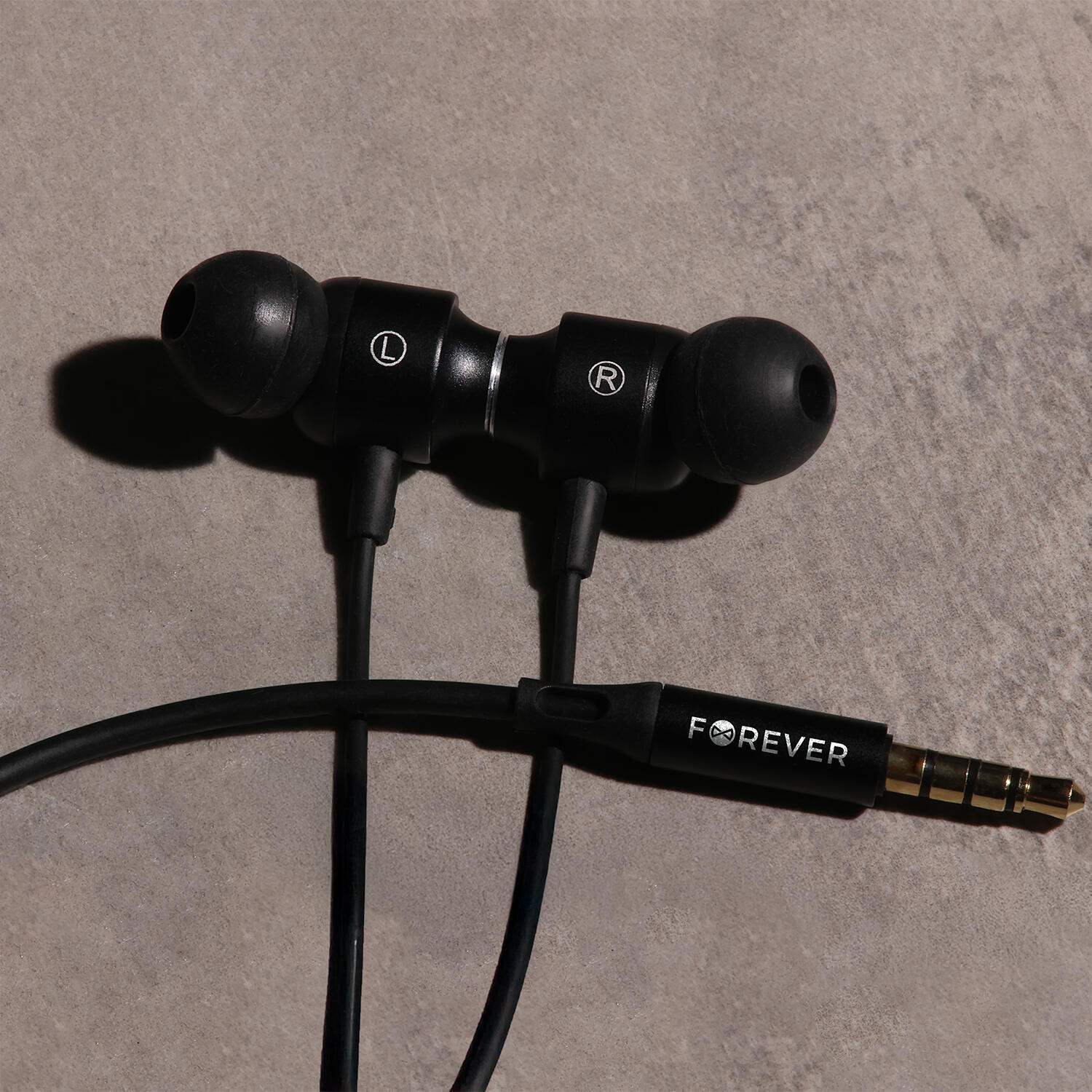 Écouteurs filaires Forever EP-01 intra-auriculaires jack 3,5 mm noirs 2/6