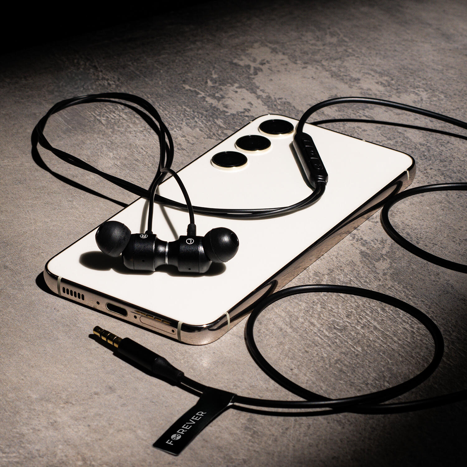 Écouteurs filaires Forever EP-01 intra-auriculaires jack 3,5 mm noirs 5/6