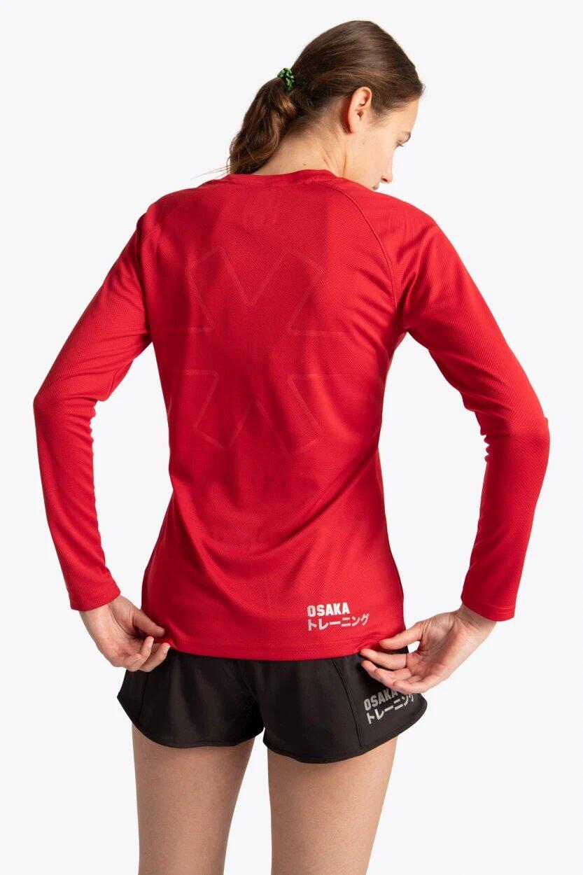 T-shirt d'entraînement à manches longues pour femmes Osaka | Rouge 5/6