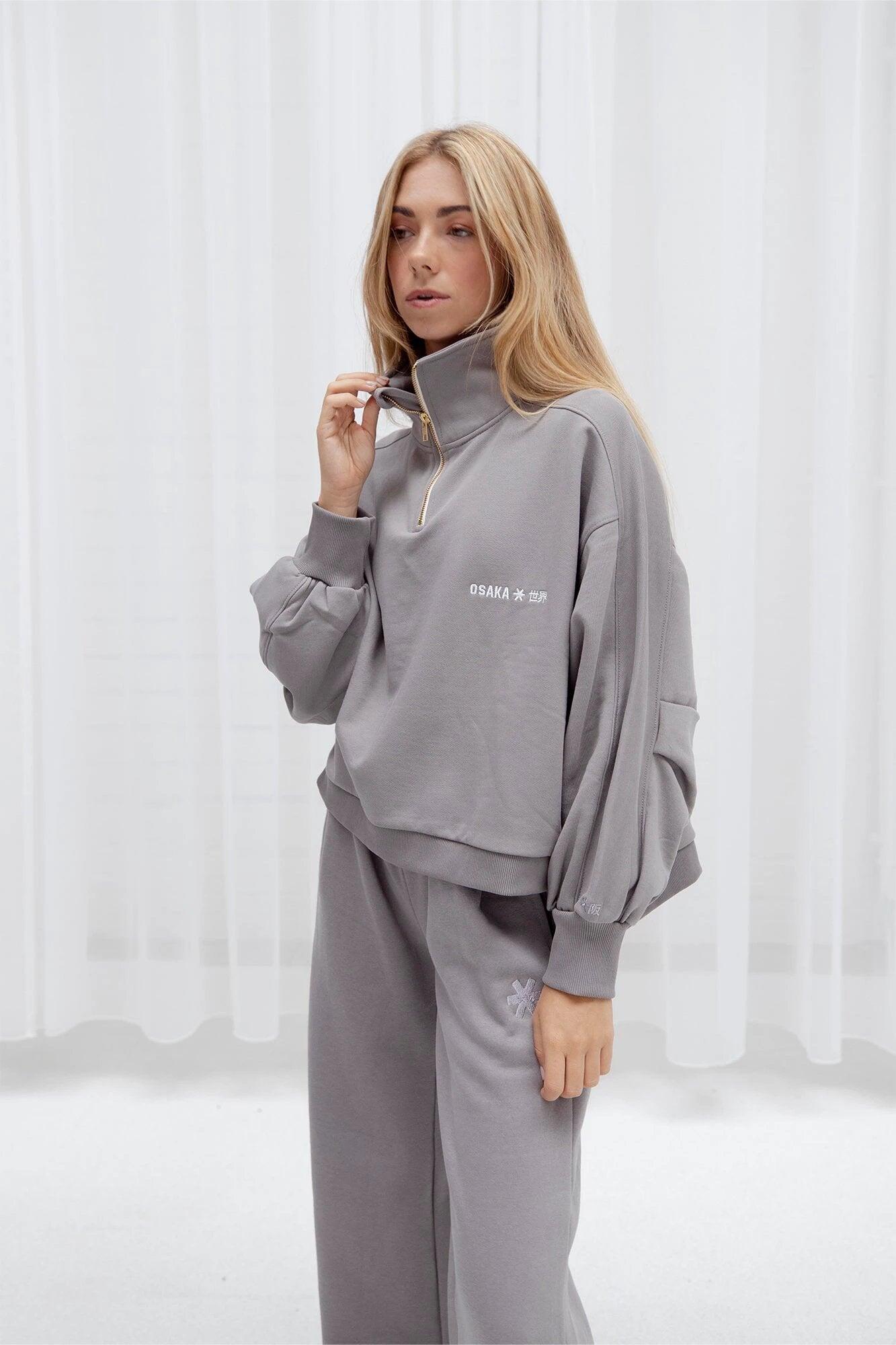 Maglione corto con mezza zip da donna Osaka | Cloudburst 3/6