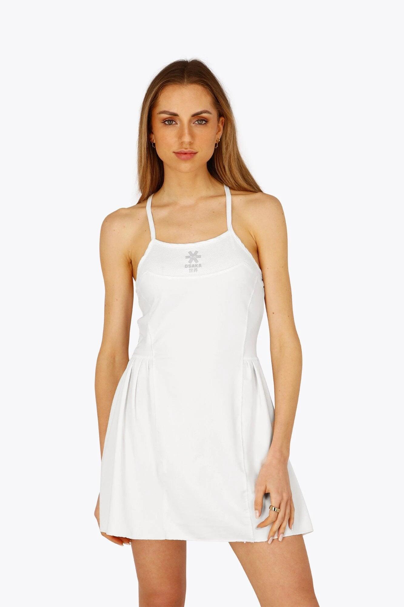 Vestido técnico plisado para mujer Osaka | Blanco 3/6